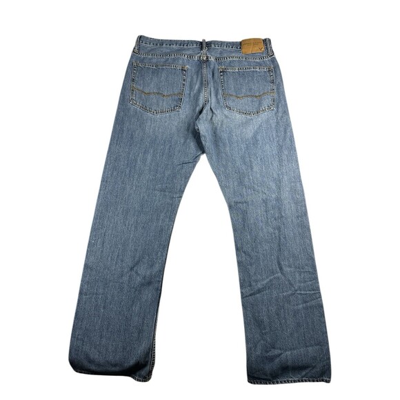 American Eagle Men’s Relaxed Fit Jeans Blue Denim Casual Straight Leg 36x32 - Picture 4 of 9